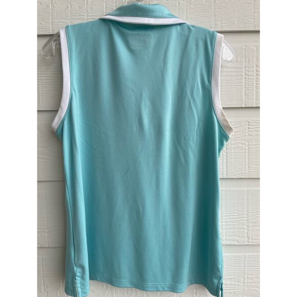 IZOD Golf ladies blue sleeveless tank. Large 100% polyester - Picture 2 of 9